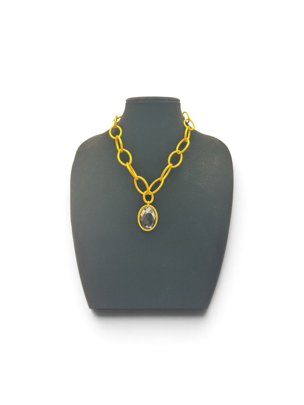 Julie Vos Fleur-de-Lis Statement Necklace in Black - Reversible